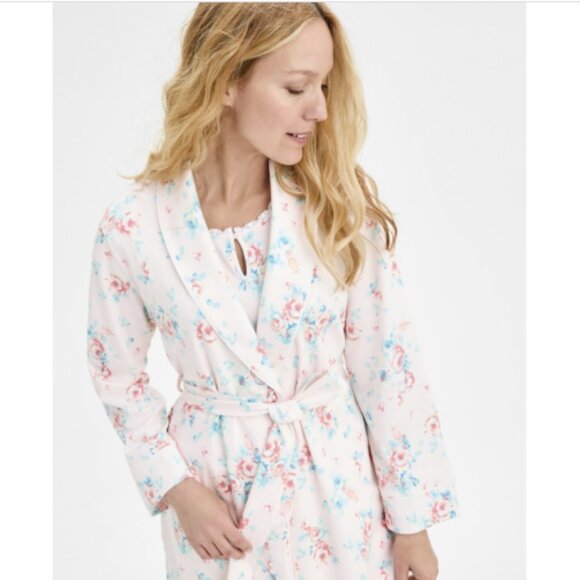 Charter Club Women's Cotton Printed Mother's Day Robe, Dreamy Bou, NWT - Picture 4 of 4